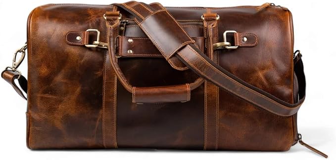 ELIZO Personalized Leather Duffle Bag by LuxuryEngineeredProducts