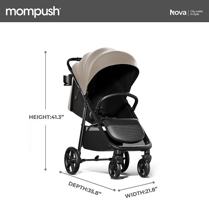 Mompush Nova Baby Stroller for Toddler, Infant & Newborn | Spacious Seat & - Image 3