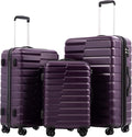 COOLIFE Luggage Expandable Suitcase PC ABS TSA Luggage 3 Piece Set Lock Spinner by COOLIFE