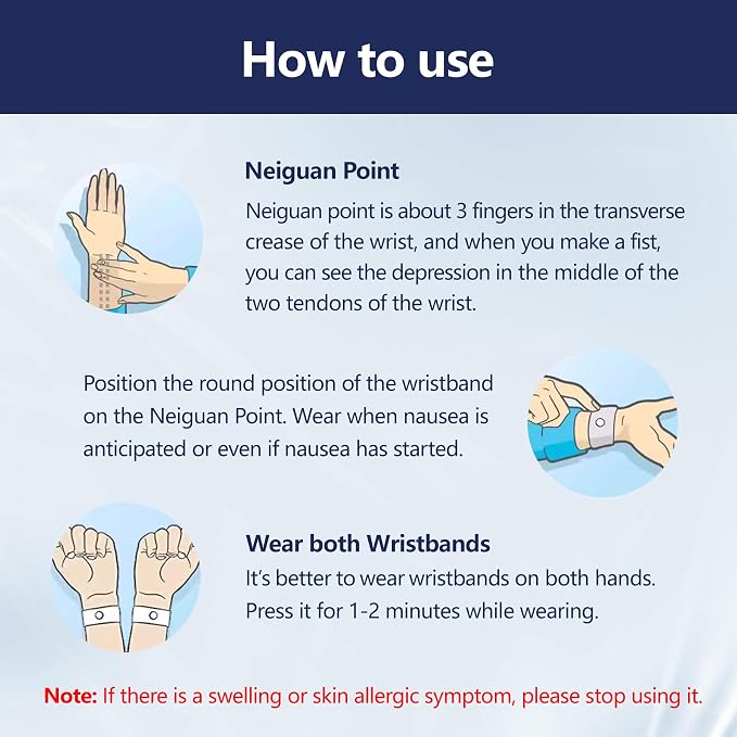 Motion Sickness Wristband, Anti-Nausea Acupressure Wrist Band - Image 5