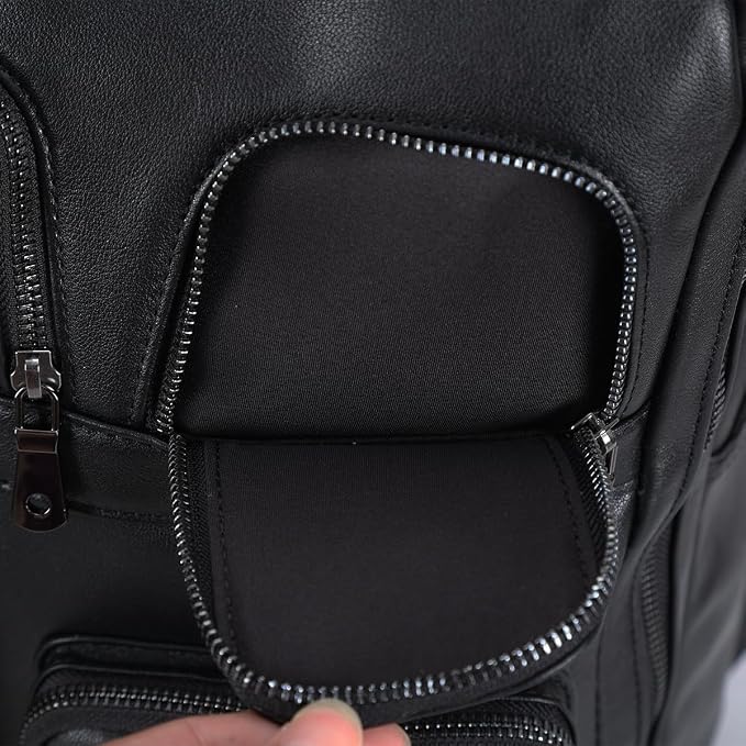 STAR VISTA Angelo 17.3" Premium Calfskin Leather Laptop Backpack - Image 9