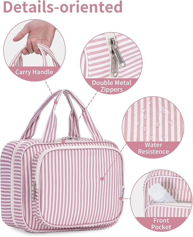 Narwey Striped Hanging Toiletry Bag - Image 5