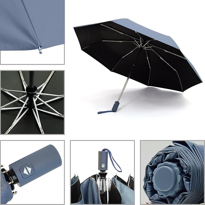 SY COMPACT Umbrella Automatic Travel Waterproof Light Folding Umbrellas Easy - Image 4