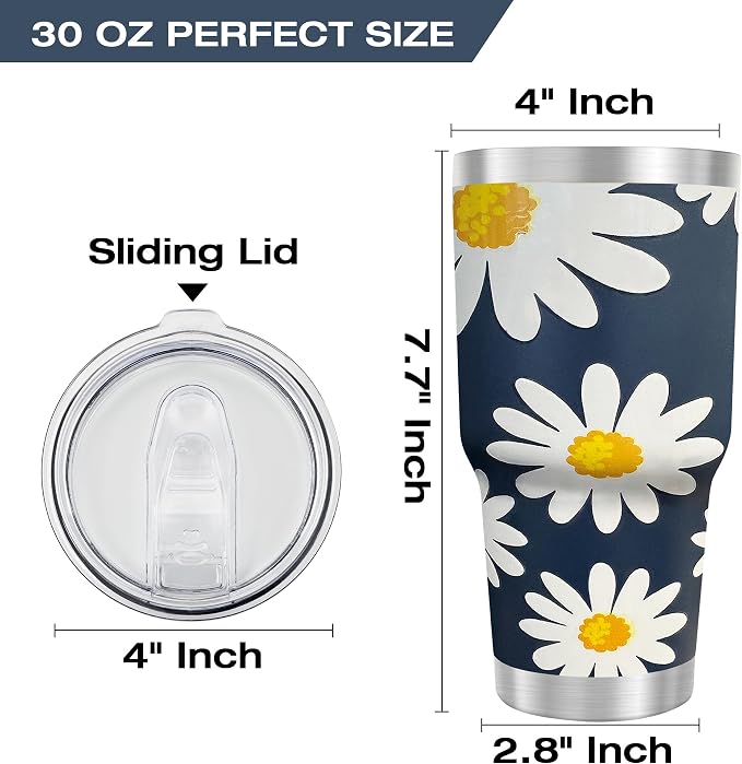 WETOWETO 30oz Tumbler, Stainless Steel Vacuum Insulated Water Coffee Tumbler Cup - Image 5