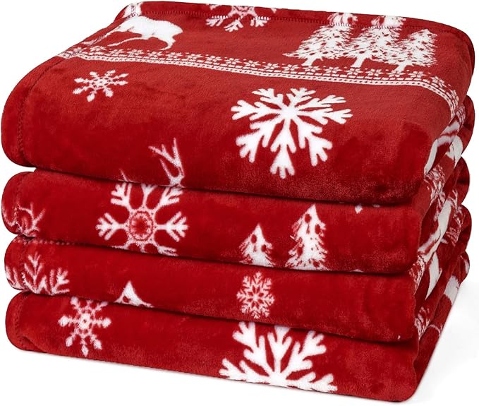 PHF Printed Fleece Blanket King Size, No Shed No Pilling Ultra Soft Plush Cozy by PHF