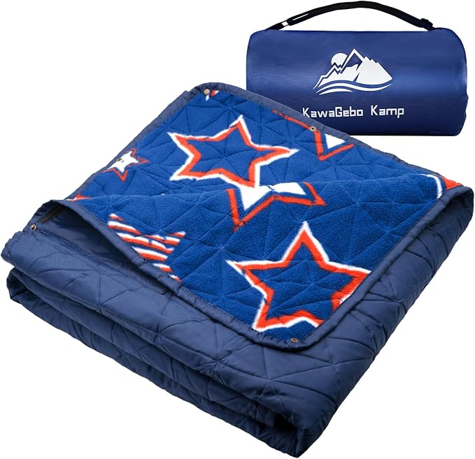 Outdoor Waterproof Blanket, Foldable Fleece Stadium Blanket by KawaGeboKamp