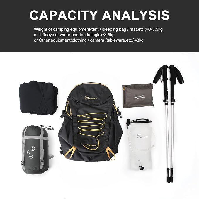MOUNTAINTOP Hiking Backpack, 30L Camping Backpack, Men Women Hiking Daypack - Image 6