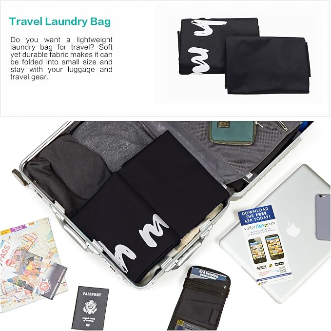 HOMEST XL Wash Me Travel Laundry Bag, Dirty Clothes Organizer, Large Enough to - Image 6