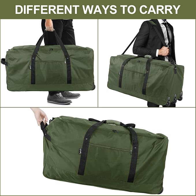 Finnhomy 120L Foldable Rolling Duffel Bag - Image 6