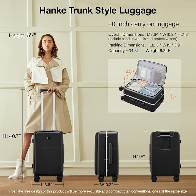 Hanke 20 Inch Carry On Luggage - Image 2