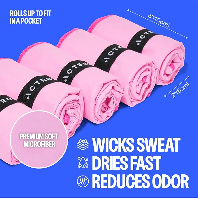 Acteon Microfiber Quick Dry Gym Towels, Womens Workout Accessories - Image 4
