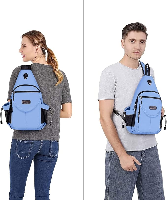 MOSISO Sling Backpack, Canvas Crossbody Hiking Daypack Bag - Image 5