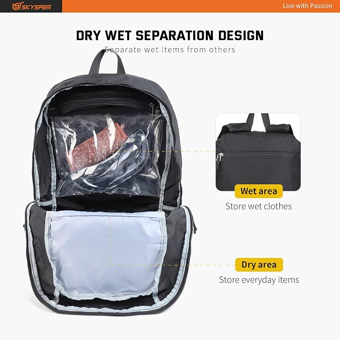 SKYSPER Lightweight Packable Backpack - 30L Hiking Daypack - Image 7