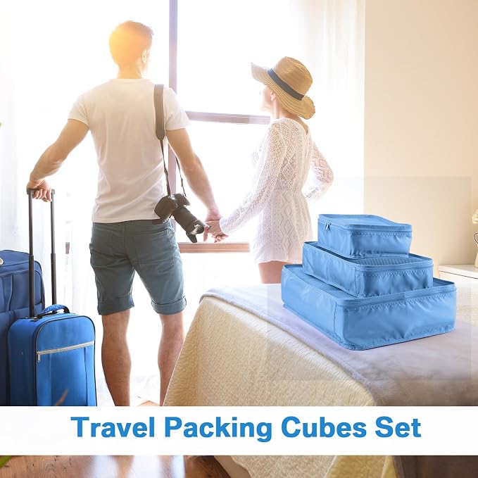 Reginary 6 Set Travel Packing Cubes Luggage Organizer Set Lightweight Suitcase - Image 5