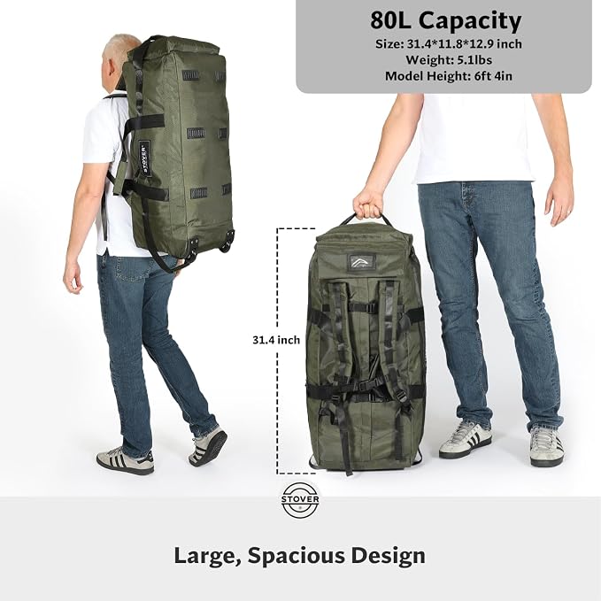STOVER 80L Rolling Duffel Bag - Image 8
