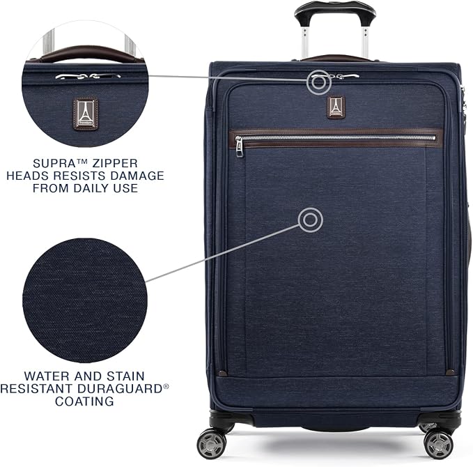Travelpro Platinum Elite Softside Expandable Checked Luggage, 8 Wheel Spinner - Image 4