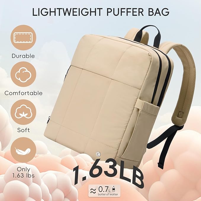 CLUCI Lightweight Travel Backpack Carry on Flight Approved, Puffy Gym Backpack - Image 4