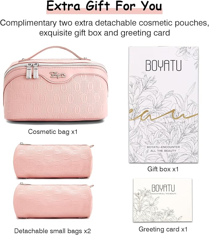 BOYATU Travel Makeup Bag for Women: Cosmetic Organizer Bag - Image 5