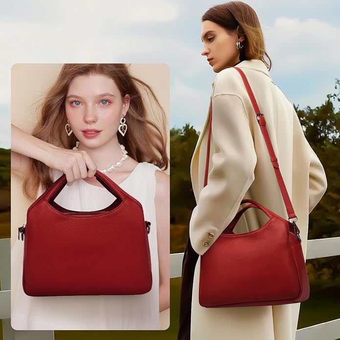 KOGTLA Genuine Leather Purses for Women, Crossbody Shoulder Bags - Image 2