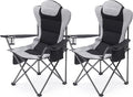 2 Pack Camp Chairs for Heavy People, Outdoor Folding Camping Chairs by Aohanoi