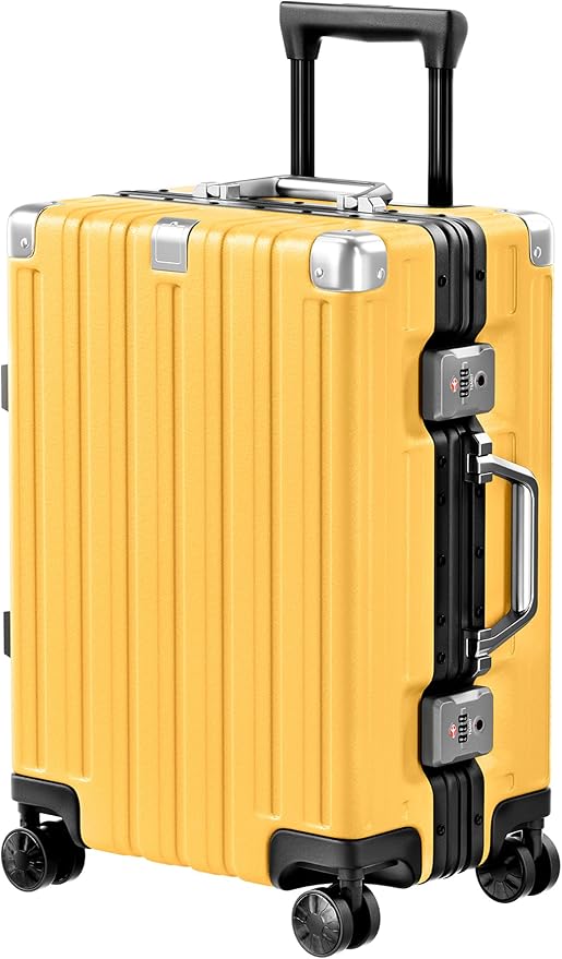 Krute Carry On Luggage 20 inch Aluminum Frame Suitcase by Krute