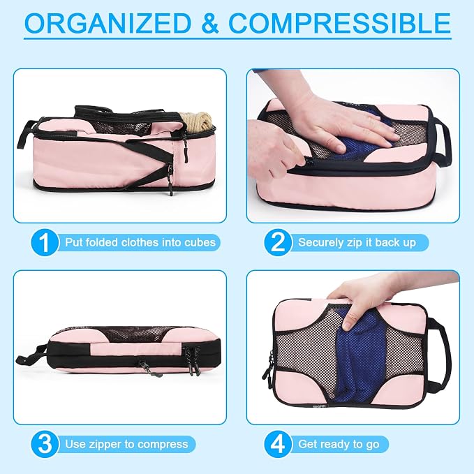 6 Set Compression Packing Cubes - Image 3