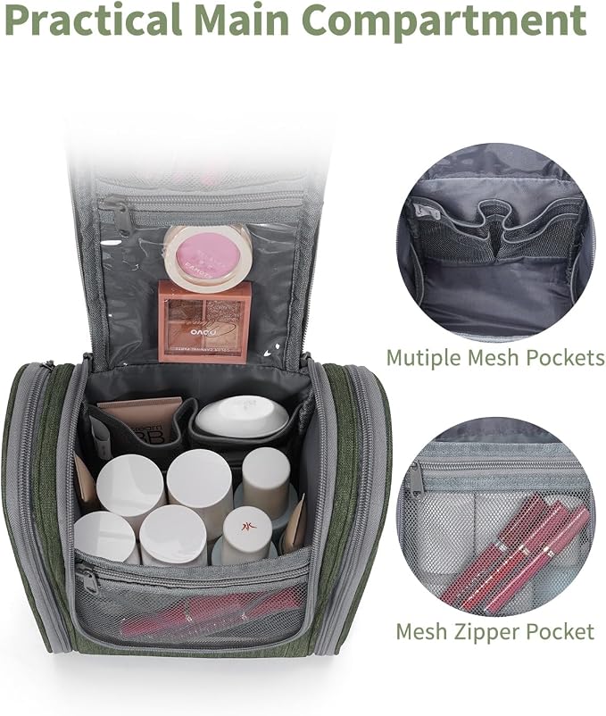 Narwey Small Hanging Travel Toiletry Bag Cosmetic Make up Organizer - Image 4