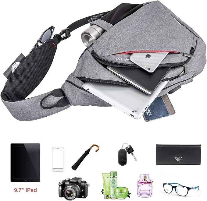 mixi Sling Bag Men Backpack Unisex One Shoulder Bag Hiking Travel Backpack - Image 3