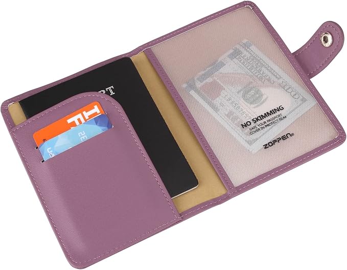 ZOPPEN Passport Holder Women, Passport Cover Travel Wallet Rfid Blocking - Image 3
