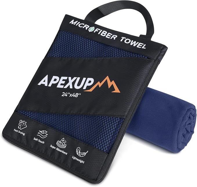 APEXUP Microfiber Travel Towel, Ultra Absorbent Quick Dry Towels, Lightweight by APEXUP