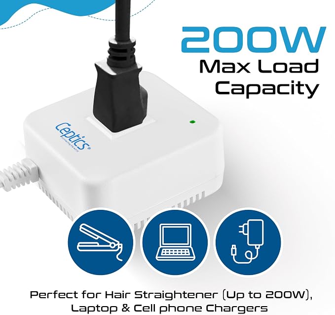 Ceptics 200 Watt Step Down Voltage Converter – Converts 220V/240V to 110V/120V - Image 3