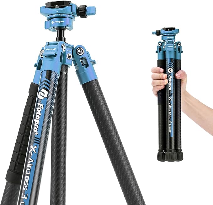 Fotopro Carbon Fiber Tripod 60 Inch 360 Degree Ball Head Quick Release Plate by Fotopro