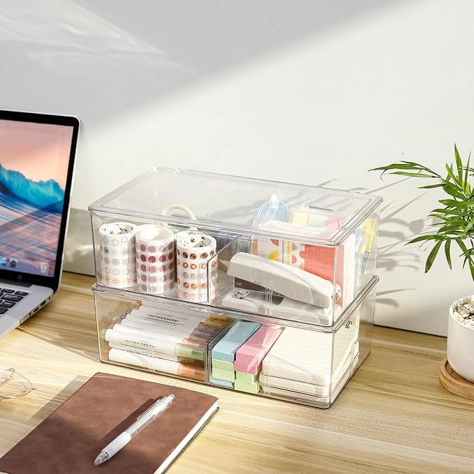 Yesesion Clear Plastic Cord Organizer Box - Image 7