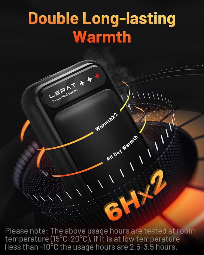 Hand Warmers Rechargeable 2 Pack, Electric Hand Warmers, Fast Heating, Portable - Image 3