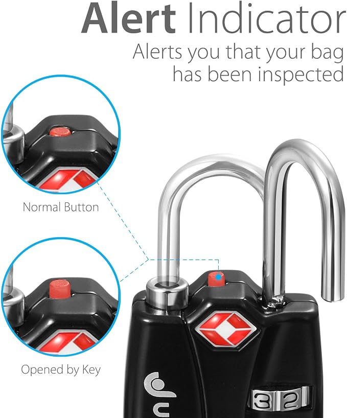 Fosmon TSA Approved Locks for Luggage. Suitcase Locks - Image 3
