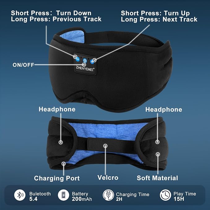 Deep Sleep Mask with Bluetooth 5.4 Headphones - Image 8