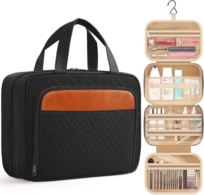 HOTOR Travel Toiletry Bag for Women & Men, Waterproof Makeup Bag by HOTOR
