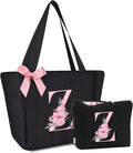 Vavabox Tote Bag, A-Z Initial Monogrammed Waterproof Tote Bag, Bridesmaid Gifts by Vavabox