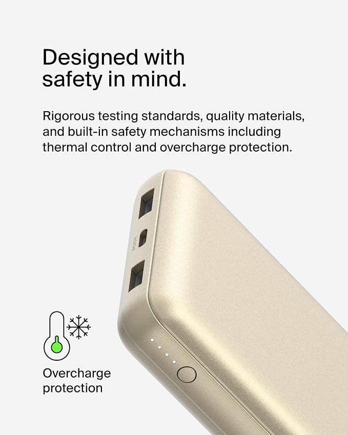 Belkin Portable Charger, USB-C Power Bank 20000 mAh w/ 2xUSB-A Ports, 15W - Image 10