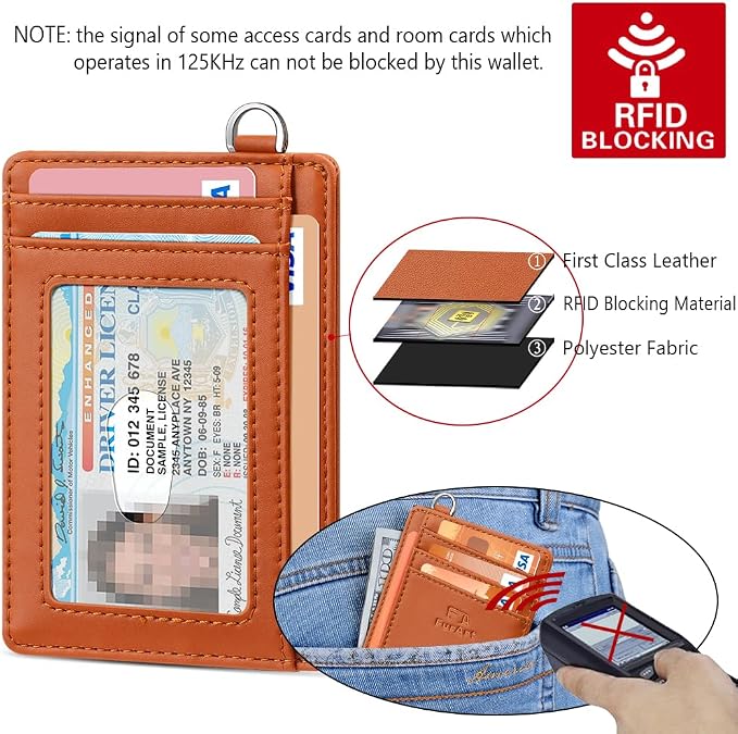 FurArt Slim Minimalist Wallet, Front Pocket Wallets, RFID Blocking, Credit Card - Image 5