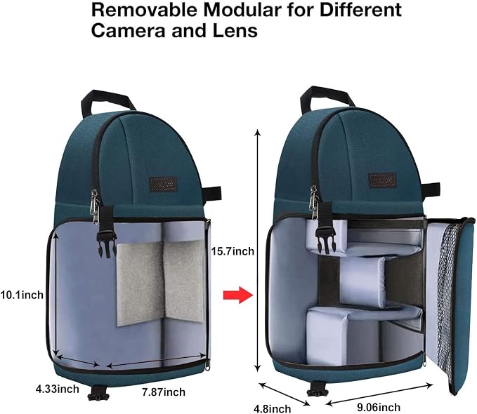 MOSISO Camera Sling Bag, DSLR/SLR/Mirrorless Camera Backpack Case Shockproof - Image 5