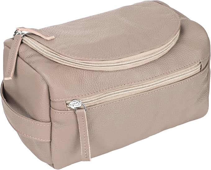 ELIZO Premium REAL Leather Toiletry Bag by LuxuryEngineeredProducts