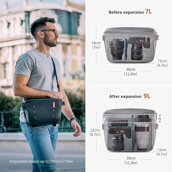 PGYTECH OneMo Sling Camera Bag 7L-9L, waterproof Crossbody Camera Shoulder Bag - Image 3