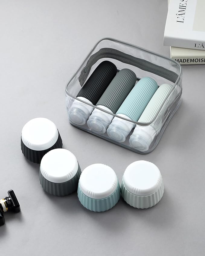 Travel Bottles 8 Pack, TSA Approved 3 oz Toiletries Containers, Leak Proof - Image 6