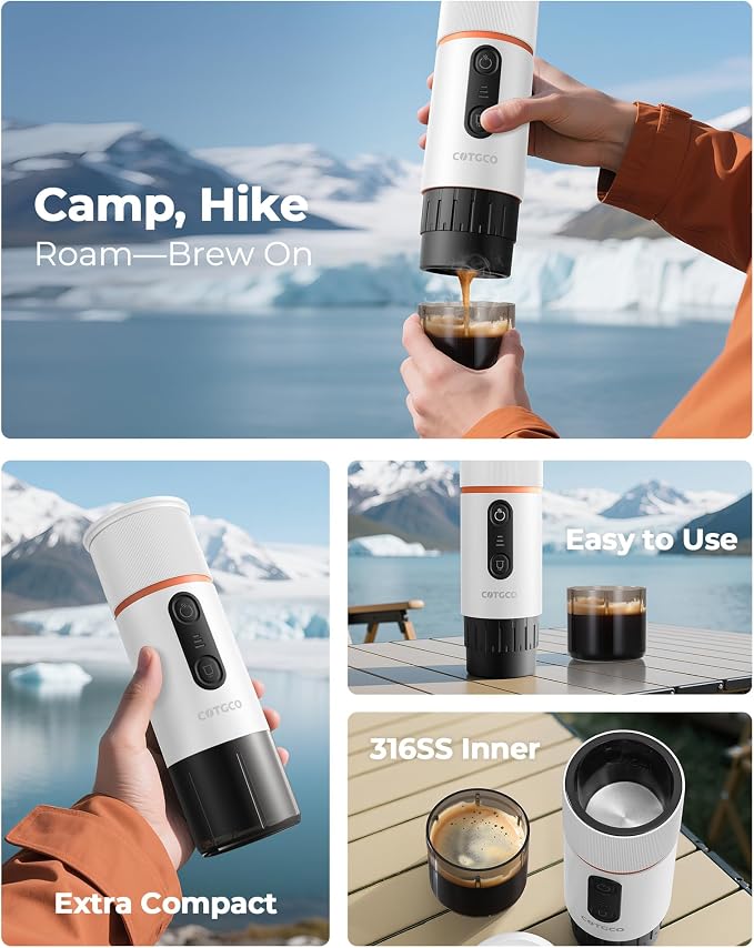 Portable Espresso Maker 20 Bar Self‑Heating & Auto-off | 13500 mAh Battery - Image 7