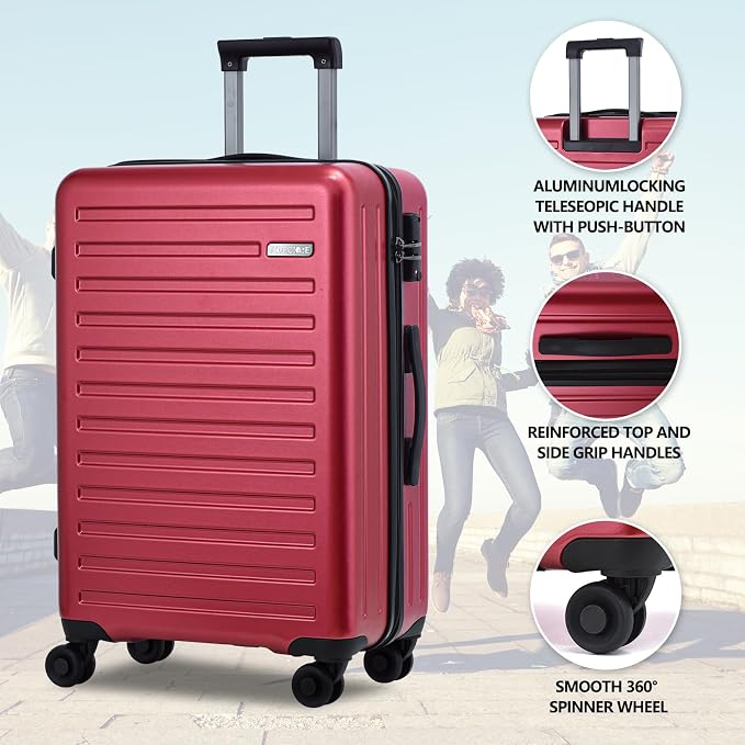 TydeCkare 2pcs 20/28" Luggage Set Lightweight HardShell, Only 20 Inch Carry On - Image 8