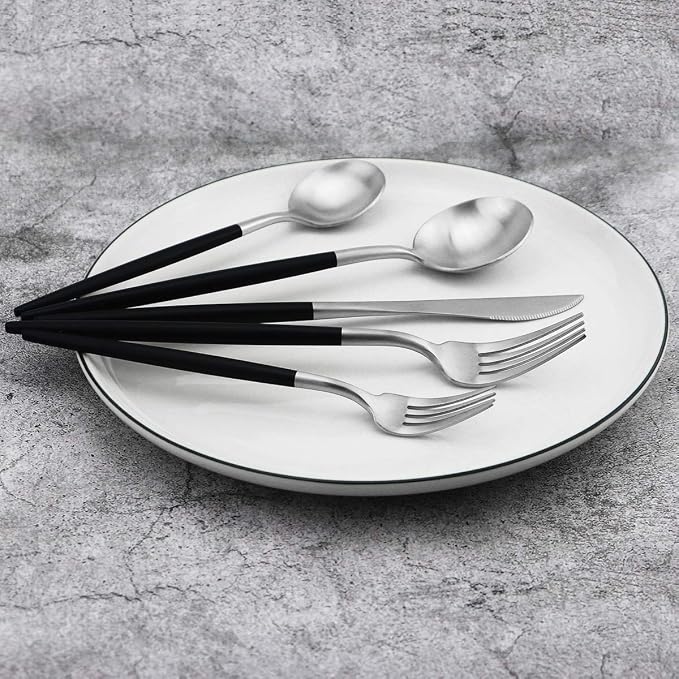 Gugrida 20-Piece 18/10 Stainless Steel Flatware Silverware, Luxury Dinnerware - Image 3