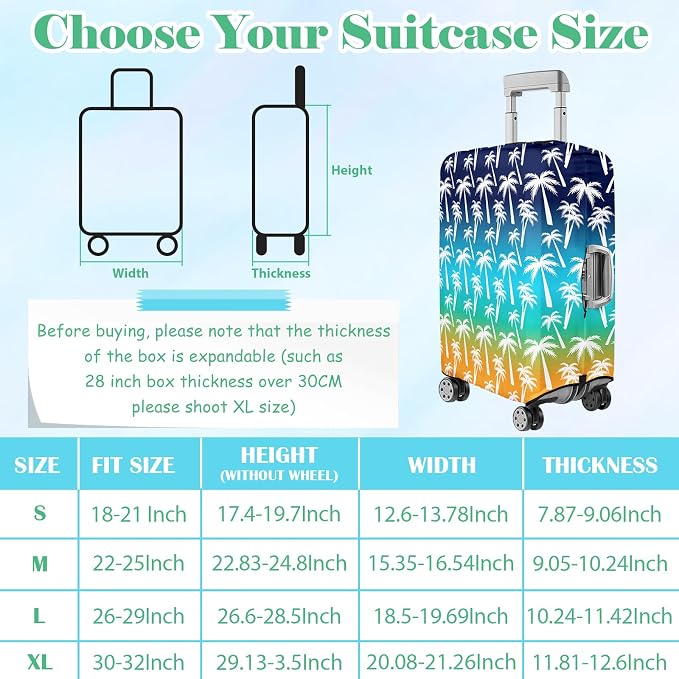 Luggage Cover for Suitcase Elastic Suitcase Cover Protector, Carry On Luggage - Image 3