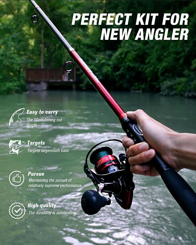 Ghosthorn Fishing Rod and Reel Combo Telescopic Pole Kit Fishing Gear Starter - Image 7