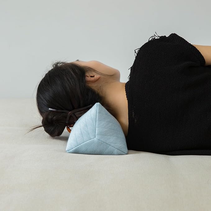 Buckwheat Neck Support Pillow Cervical Neck Cylinder Bolster Pillow Neck Pain - Image 3